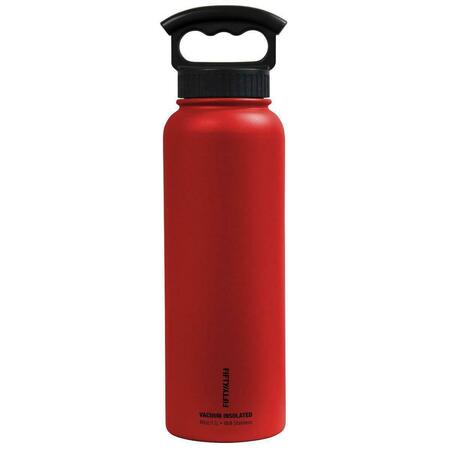 ICY-HOT HYDRATION 40 oz Cherry Red Vacuum Insulated Bottle - 3 Finger Grip Lid, 4PK V40006RD0